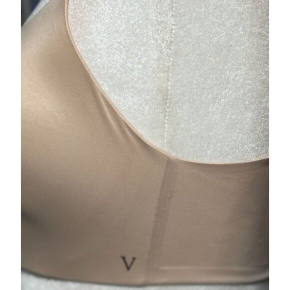 Victoria's Secret Lined Semi Demi Bra 32DD Beige NEW Wireless Padded Smooth - Picture 3 of 7